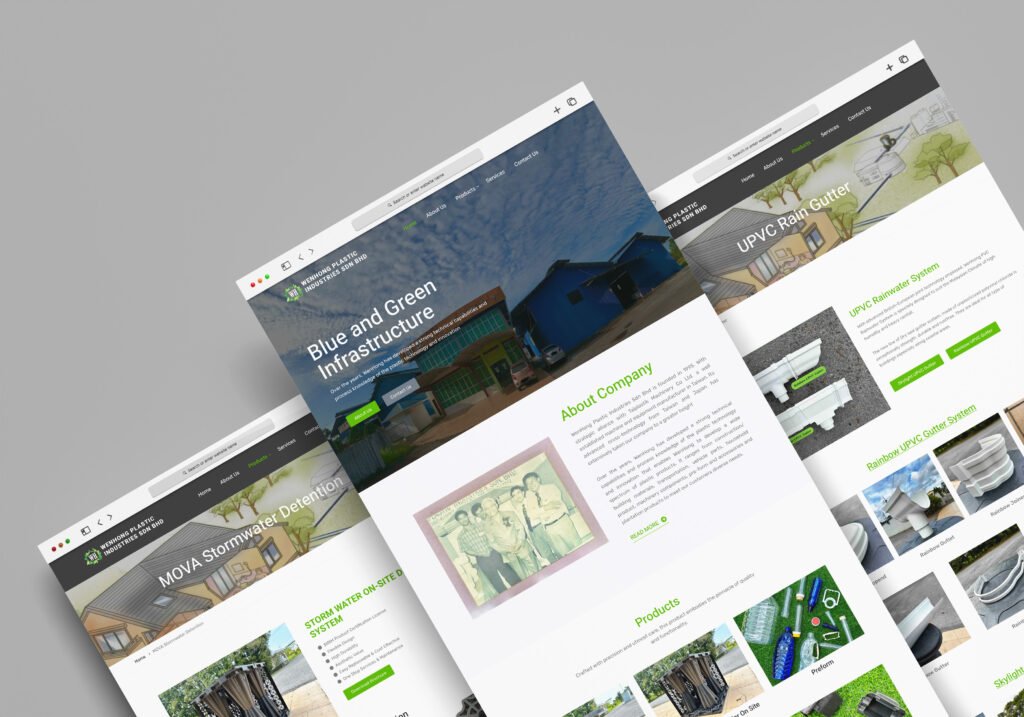 wenhong plastics website design portfolio landing page eccommerce