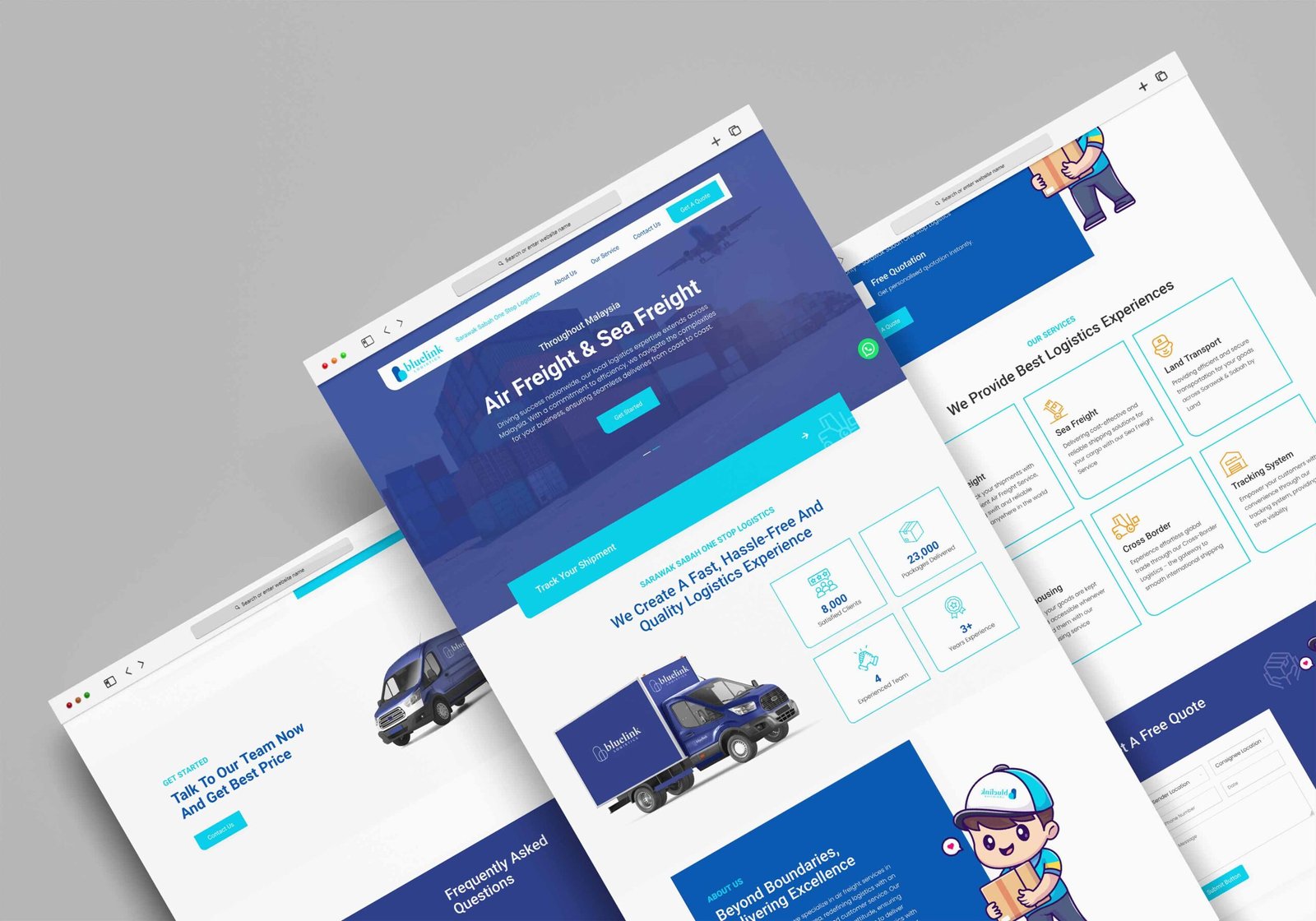 bluelink website design portfolio